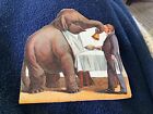 VINTAGE VICTORIAN ELEPHANT RINGS BELL TO GEET HIS DINNER SERVED BY A MAN  CARD