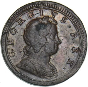 1723 Halfpenny - George I British Copper Coin - Nice - Picture 1 of 2