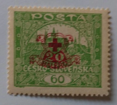 Sello semipostal de Checoslovaquia, 1920, Sc#B131, como nuevo, NH, OG Foto 1 de 2
