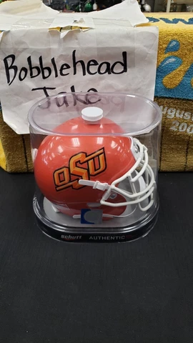 NIB OKLAHOMA STATE COWBOYS SCHUTT AUTHENTIC MINI NCAA FOOTBALL HELMET BLANK Cover