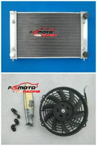 All Aluminum Radiator+Fan For 1982-1992 VW Golf Jetta Cabriolet MK2 MK II 16V - Picture 1 of 7
