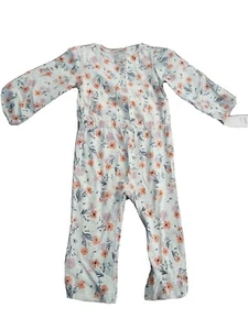 Baby Girls Size 18 Months Floral Long Sleeve Romper Jumpsuit Outfit Just One You - Picture 1 of 2