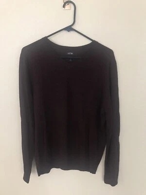 APT. 9 Burgundy V-Neck Pullover Sweater Size M - Imagem 1 de 3