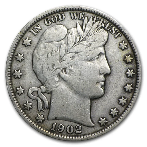 1902 Barber Half Dollar VF - SKU#43026 Cover