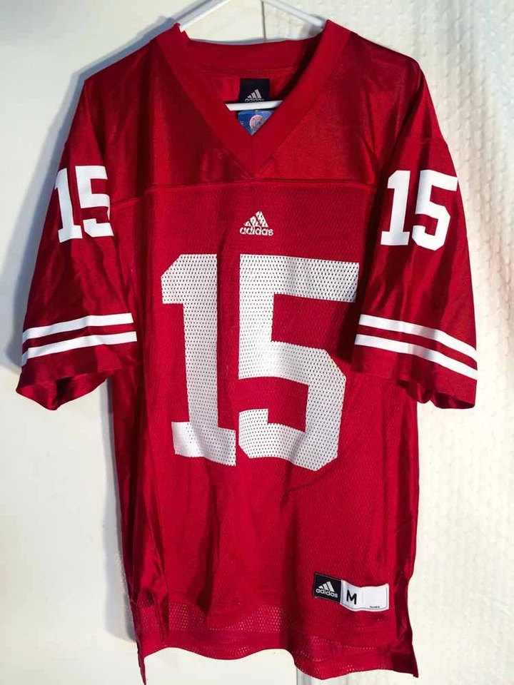 Adidas NCAA Jersey Wisconsin Badgers #15 Red sz M - Image 1 of 1