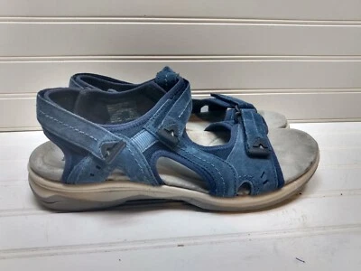 Sandália esportiva Earth Origins couro azul marinho gancho alça sapatos femininos 12M - Imagem 1 de 4
