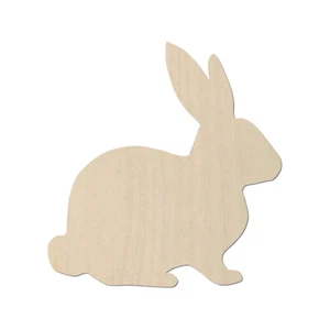 Bunny Laser Cut Out Wood Shape - Craft Supply - Wooden Cutout - Picture 1 of 3