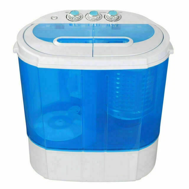 ZENY Blue 10lbs Mini Portable Twin Tub Washing Machine