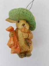 Vintage Beatrix Potter Benjamin Bunny Christmas Ornament 1980 F. Warne Italy