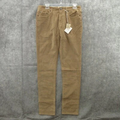 Pantalones chinos Faherty para hombre talla 30 marrón algodón pana elástico pierna recta nuevos Foto 1 de 4