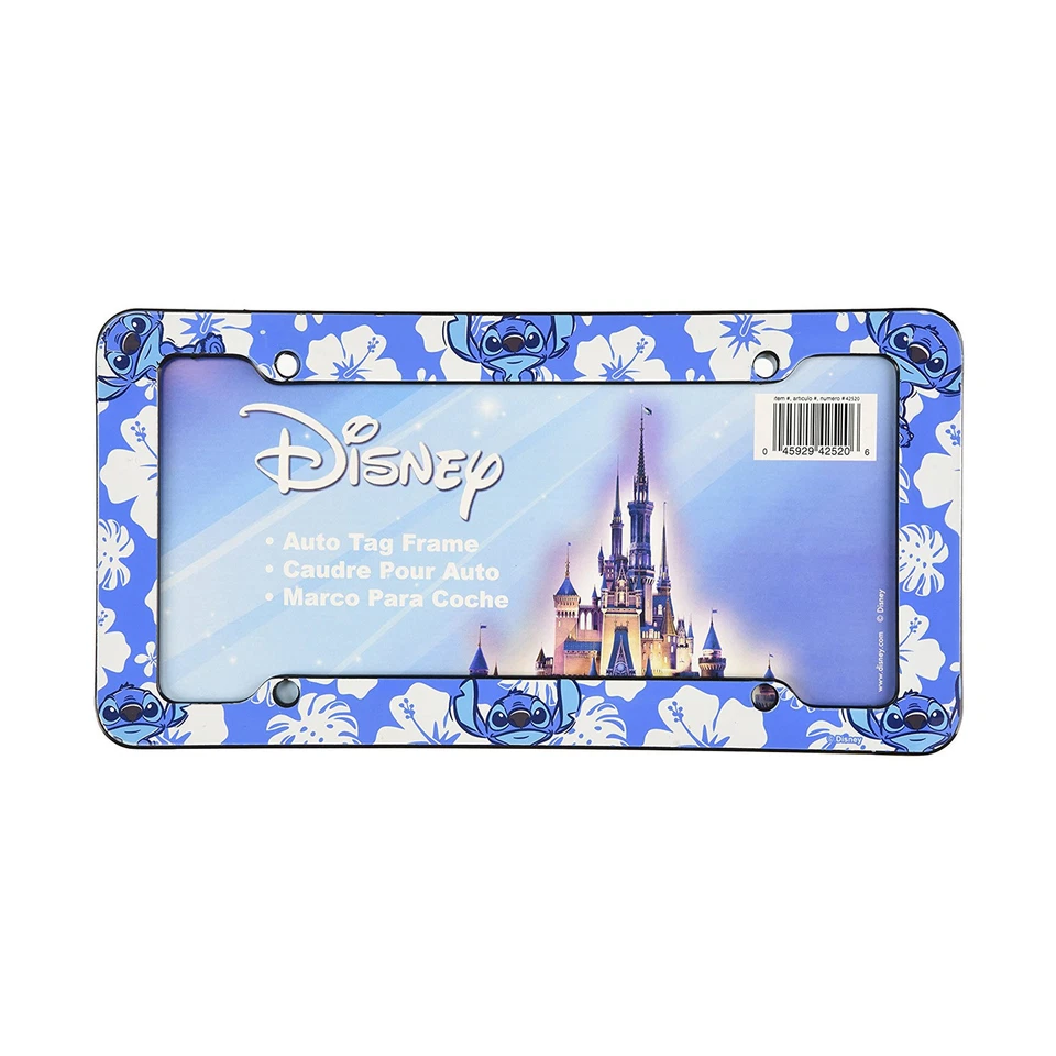 Рама для номерного знака Disney Lilo and Stitch с автоматической биркой универсальная 12,5 дюйма x 6 дюймов - Изображение 1 из 1
