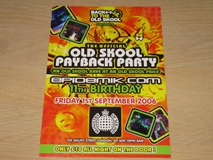 OLD SKOOL PAYBACK PARTY - RATPACK SLIPMATT ZINC - 2006 RAVE CLUB FLYER (A5) - Imagen 1 de 2