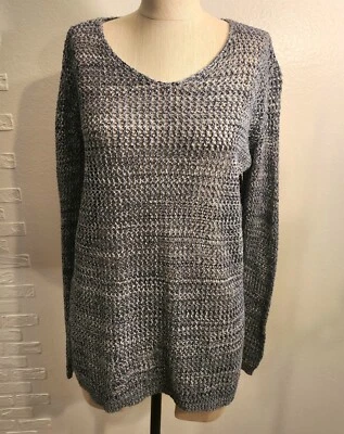 Suéter azul tejido manga larga Laura Scott talla L para mujer Foto 1 de 4