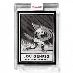 2021 Topps Project70® #250 ⚾️ 1957 Lou Gehrig by Joshua Vides ⚾️ NY Yankees - Picture 1 of 2