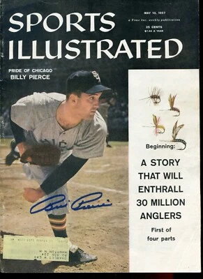 БИЛЛИ ПИРС ЧИКАГО WHITE SOX С АВТОГРАФОМ 1957 SPORTS ИЛЛЮСТРИРОВАННЫЙ ПОДЛИННЫЙ - Изображение 1 из 4