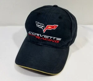 Corvette Racing C6.R Hat Black Yellow Black Embroidered Adjustable Cap - Picture 1 of 10