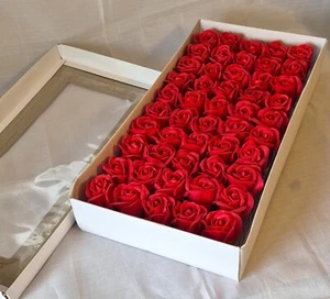 Flores artificiales de San Valentín cabezas de caja de rosas ramo de plantas boda a medida - Imagen 1 de 13
