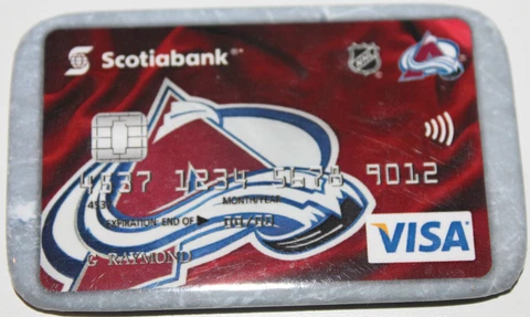 Colorado Avalanche Scotiabank Canada Visa Promotional Pin Magnet Attachment Cover