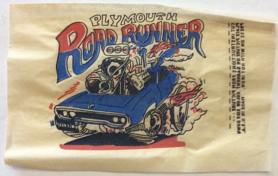 Mini plancha original vintage Plymouth Road Runner Car en transferencia Foto 1 de 1