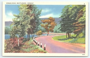 Cartolina Vernon Road Brattleboro Vermont - Foto 1 di 2