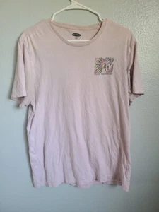 Camiseta retro MTV rosa para hombre - Imagen 1 de 4