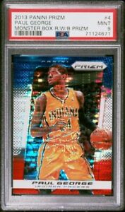 2013-14 Panini Prizm Paul George Monster Red White Blue PSA 9 Mint #4 Pacers NBA