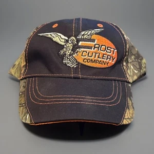 FROST Cutlery Company Camo Hat Black Orange Logo Adjustable Cap Knife Brand - Picture 1 of 3