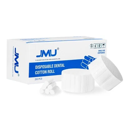 Rollos de algodón dental desechables de 1,5" tapones para hemorragia nasal boca absorbente 250 piezas/caja Foto 1 de 4