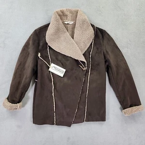 Chaqueta de piel de oveja Mountain Khakis Lolo para mujer mediana café marrón calce relajado nueva con etiquetas - Imagen 1 de 21