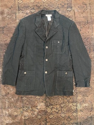 Chaqueta Blazer Issey Miyake Hombres Negra Trabajo XL Japón Seda Algodón 3 Bolsillos Foto 1 de 4
