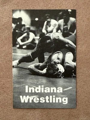 Tarjeta de horario de lucha libre universitaria WRE 1985-86 INDIANA HOOSIERS Foto 1 de 2