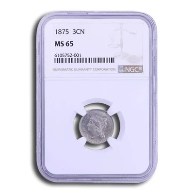 1875 Three Cent Nickel MS-65 NGC - Image 1 of 3