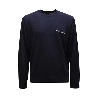 M8249 MAGLIONE UOMO ARMANI EXCHANGE MAN WOOL BLEND SWEATER BLUE Foto 1 de 4