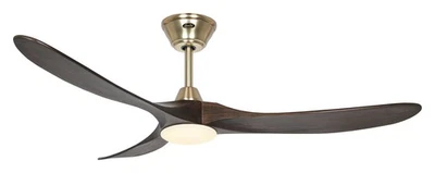 DC Ceiling fan with Remote LED Ceiling Light Dimmer Eco Genuino Brass Walnut - Image 1 of 4