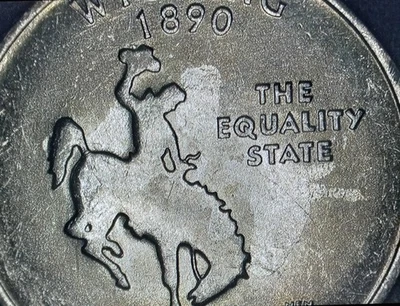 2007-P Wyoming Quarter Strike Through Error Reverse - Image 1 of 4