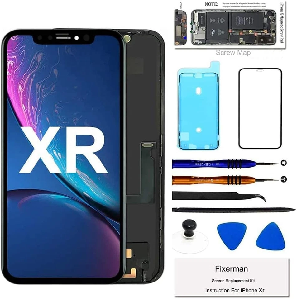 Fixerman KZ-02 iPhone Xr Screen Replacement 6 Inch LCD Display Touch Digitizer