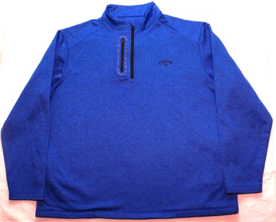 Callaway 1/4 Cremallera Pullover Forrado de Vellón Chaqueta Para Hombres 2XL Azul Rendimiento Golf XXL Foto 1 de 3