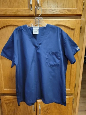 Mens Navy Blue Scrub Top By U.A. Scrubs. Sz Med. Excellent Condition - Image 1 of 4
