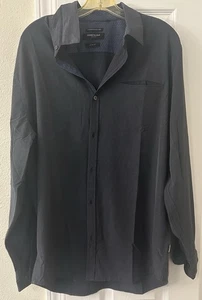 Kenneth Cole New York Slim Fit Button Down Long Sleeve Shirt XL Design - Picture 1 of 6
