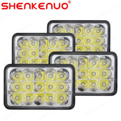 Faróis de LED 4X 4x6" feixe alto baixo branco ajuste para Chevrolet K5 Blazer 1980-1986 - Imagem 1 de 4