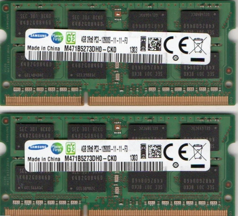 8GB (2x 4GB Kit) Sony Vaio VPC EG/EH/EJ/EK/EL/F1/F2/J1/J2/SE Series DDR3 Memory  - Image 1 of 1