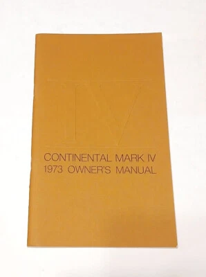 Lincoln Mark IV 1973 nuevo manual del propietario fabricante de equipos originales Foto 1 de 3