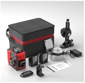 12-Line 3D Green Laser Level – Self-Leveling, 360° Cross Line, Rechargeable Batt - Picture 1 of 8