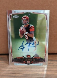 2014 Topps Chrom AJ McCarron Auto RC #144 Cincinnati Bengals - Bild 1 von 2