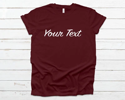 Personaliza tu camiseta - Imprime tu propio texto en la camiseta - Unisex Foto 1 de 2