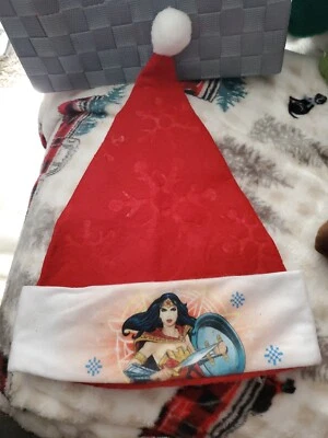 NWT DC Comics Wonder Woman Holiday Christmas Santa Hat  - Image 1 of 4