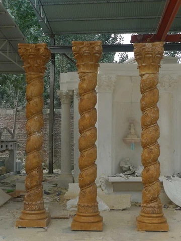 HAND CARVED LARGE MARBLE ESTATE INTERIOR OR EXTERIOR COLUMNS - UGC3 Cover