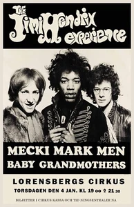 Jimi Hendrix Experience 1968 Gothenburg, Sweden Concert Poster 11 X 17 Framed - Picture 1 of 2