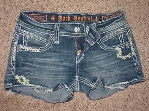 Womens Rock Revival Scarlett Jean Shorts! Size 27 - Picture 1 of 5