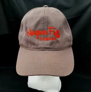 Niagara Falls Canada Brown Hat Baseball Cap with Red Embroidery Adjustable - Picture 1 of 6